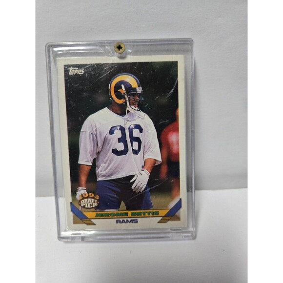 1993 Topps NFL Football Jerome Bettis Rookie Card #166 Los Angeles Rams - Picture 1 of 3